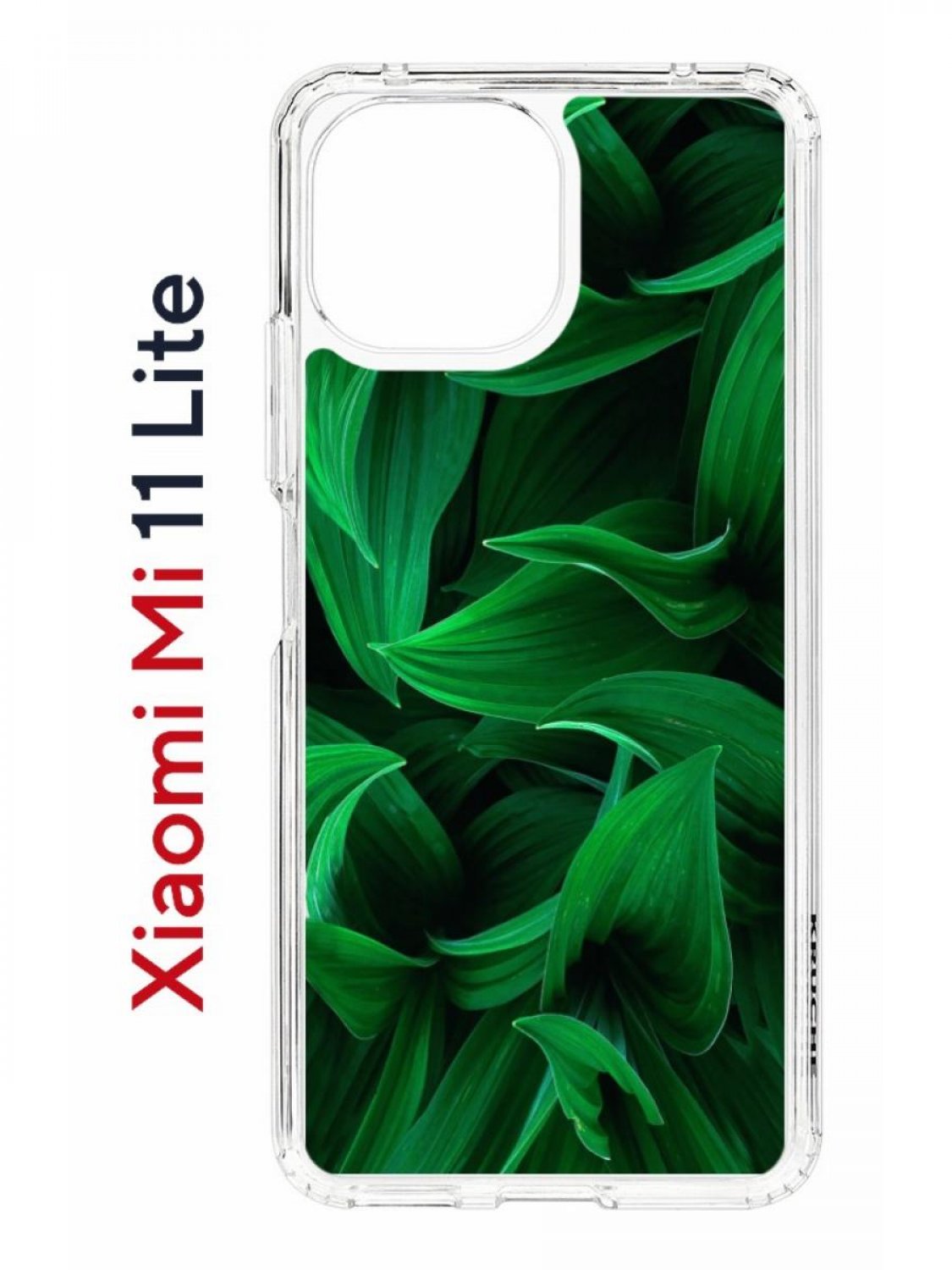 Чехол на Xiaomi Mi 11 Lite Kruche Print Grass,противоударный бампер,с защитой камеры