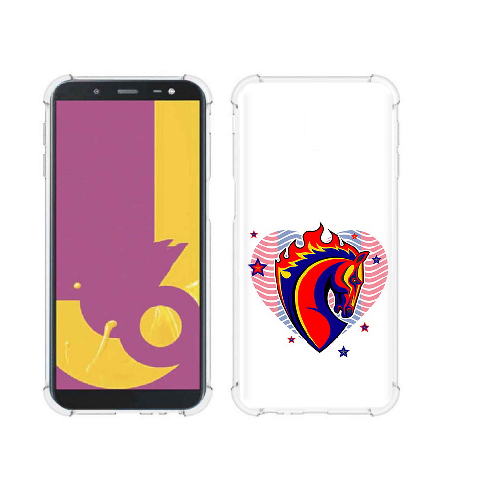 

Чехол MyPads Tocco для Samsung Galaxy J6+ (2018) ФК ЦСЛ Лошадь (PT119175.557.180), Прозрачный, Tocco