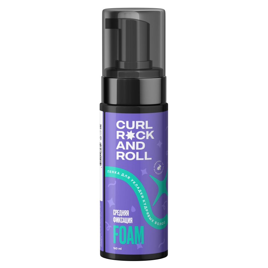 Пенка CURL ROCK AND ROLL средней фиксации для укладки кудрявых волос salerm cosmetics мусс для кудрявых волос curl mousse pro line 300 мл