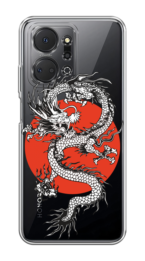 

Чехол на Honor X7A/X7A Plus "Восходящий дракон", Белый;черный;красный, 6120650-1