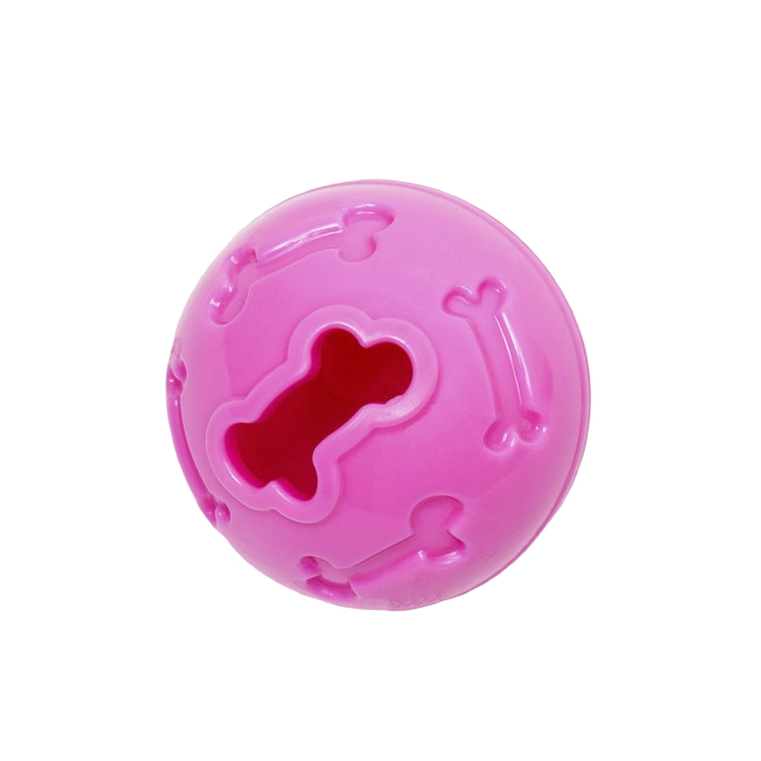 Мяч Пижон под лакомства, утолщённый TPR, 7 см, розовый