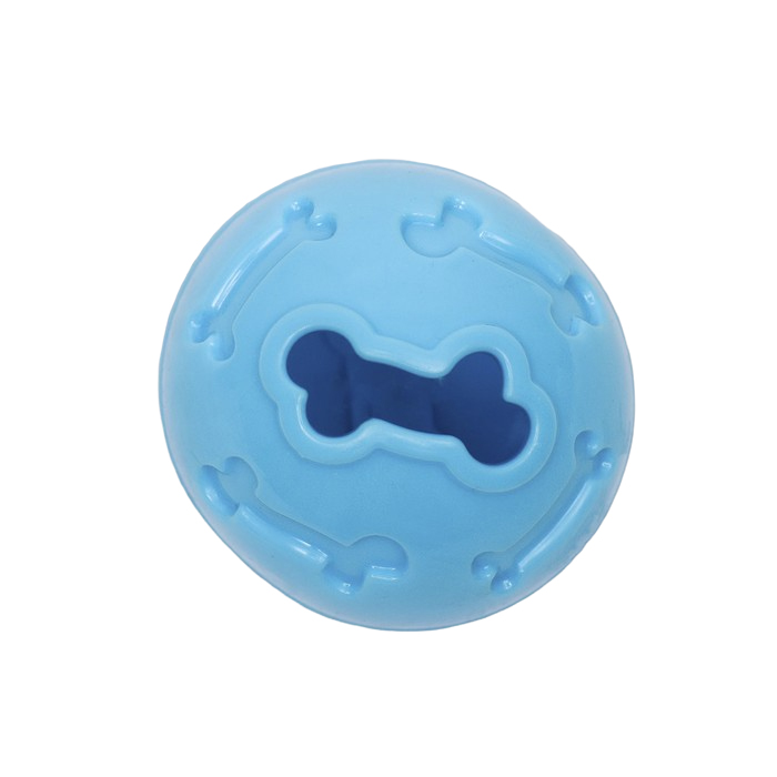 Мяч Пижон под лакомства, утолщённый TPR, 7 см, голубой