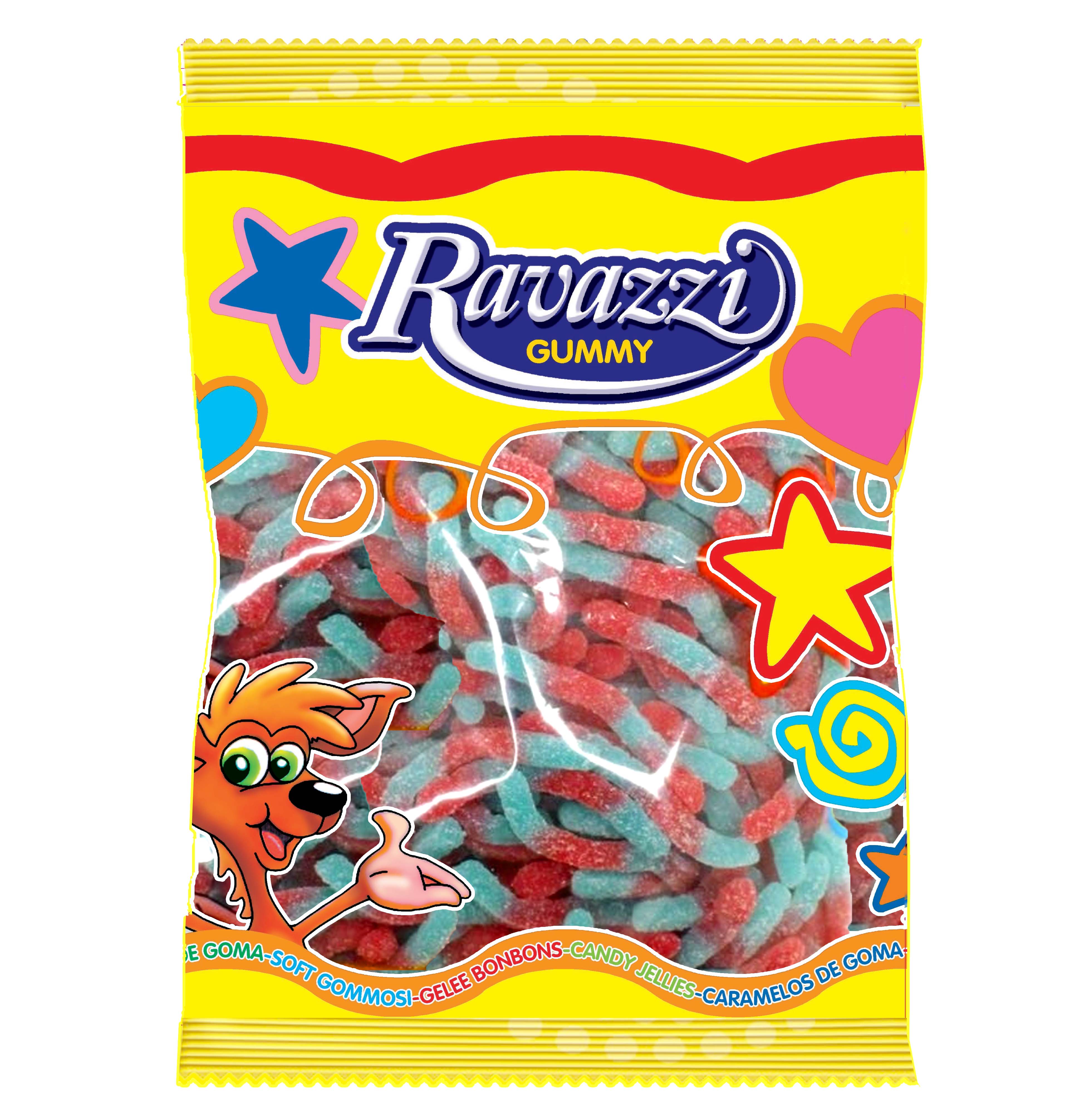 Мармелад Ravazzi Червячки экстра кислые жевательная резинка, 1 кг Ravazzi Gummy