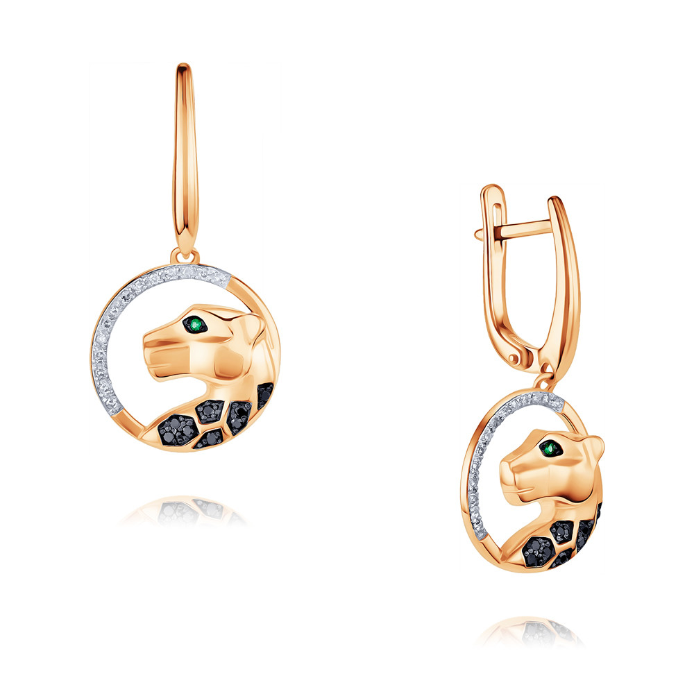 

Серьги подвески из красного золота ADAMAS 24040732/01-А50ДЧ-484, изумруд/бриллиант, 24040732/01-А50ДЧ-484