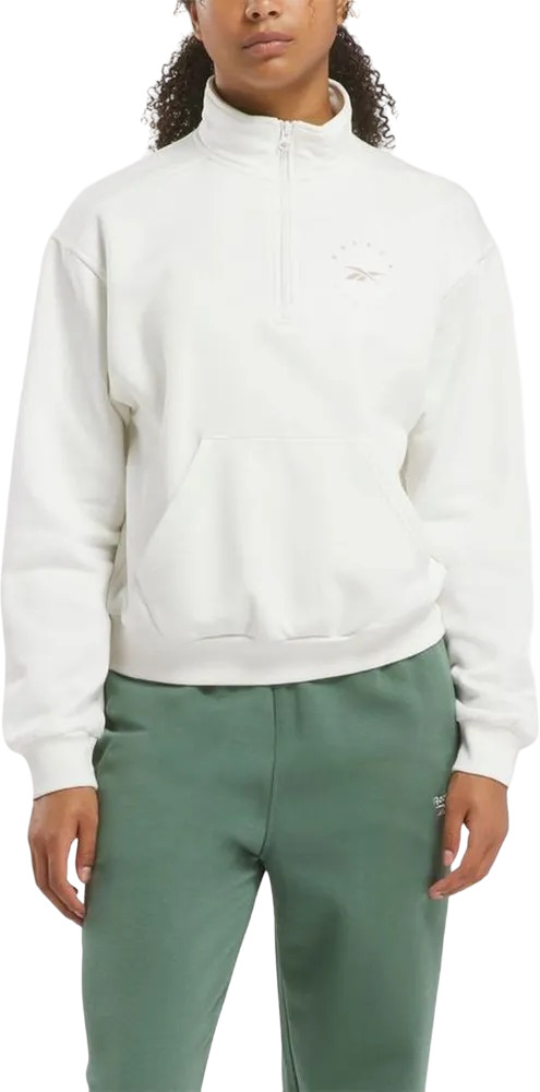 

Свитшот женский Reebok Q3 Ide Fleece Midlayer белый L, Q3 Ide Fleece Midlayer