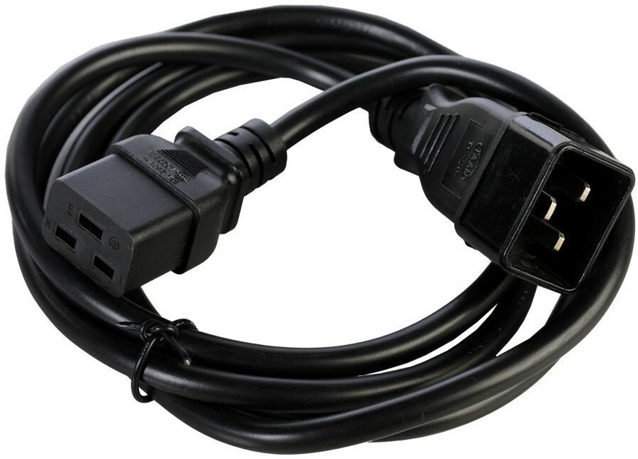 Кабель REM IEC 320 C19 - IEC 320 C20 1.8м (R-16-CORD-C19-S-1.8) чёрный