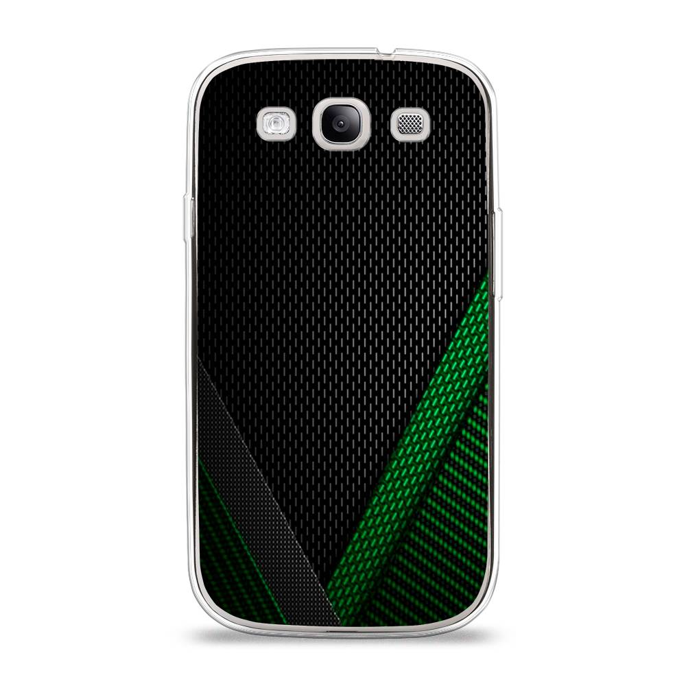 

Чехол Awog на Samsung Galaxy S3 / Самсунг S3 "Зеленый карбон", Черный;зеленый, 23750-3