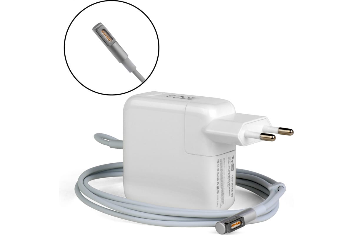 

Блок питания A1244 для MacBook Air 13" EMC 2253 14.5V 3.1A MS1 45W TopON, Белый