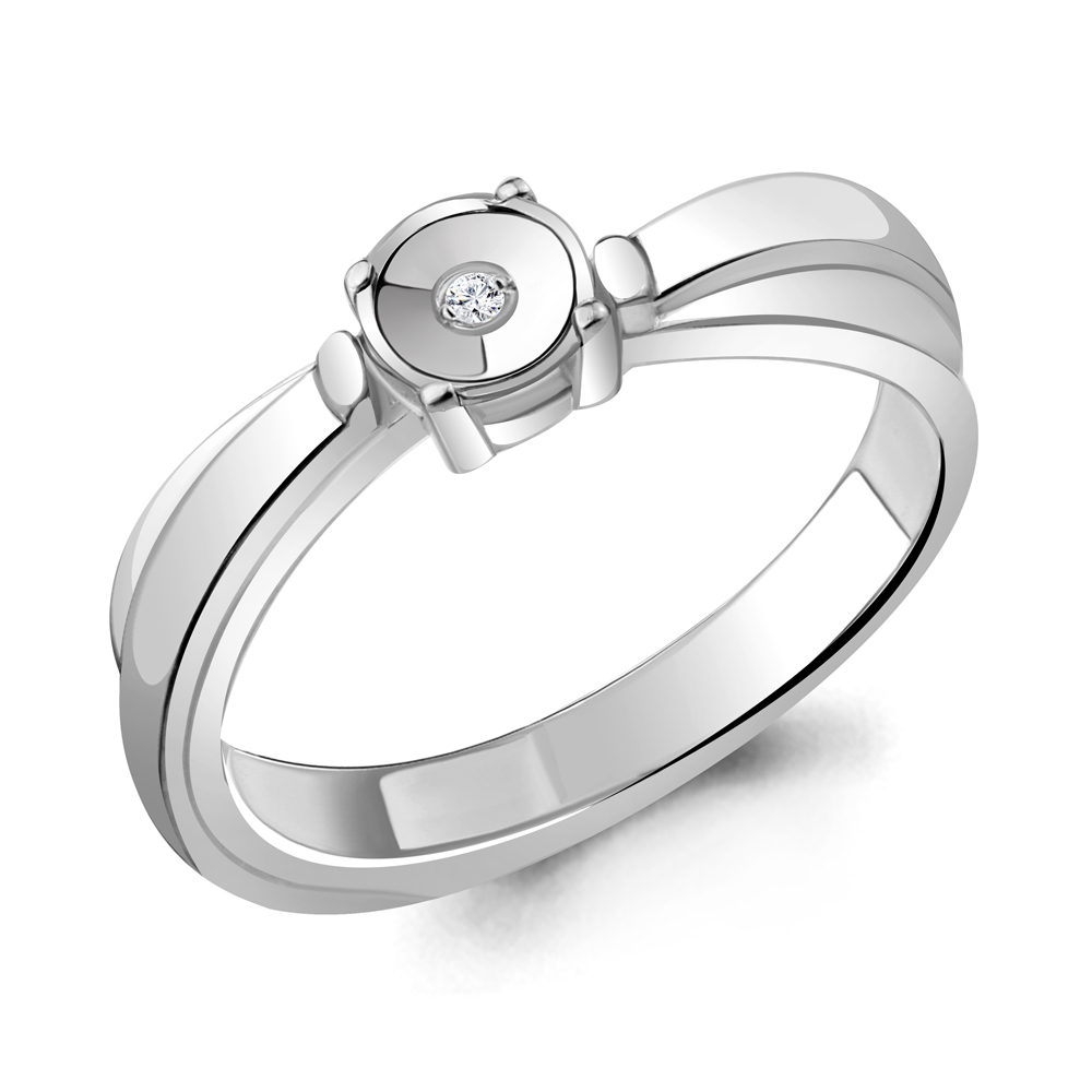 

Кольцо из серебра с бриллиантом р. , Aquamarine 060056_925_р, 060056_925_р