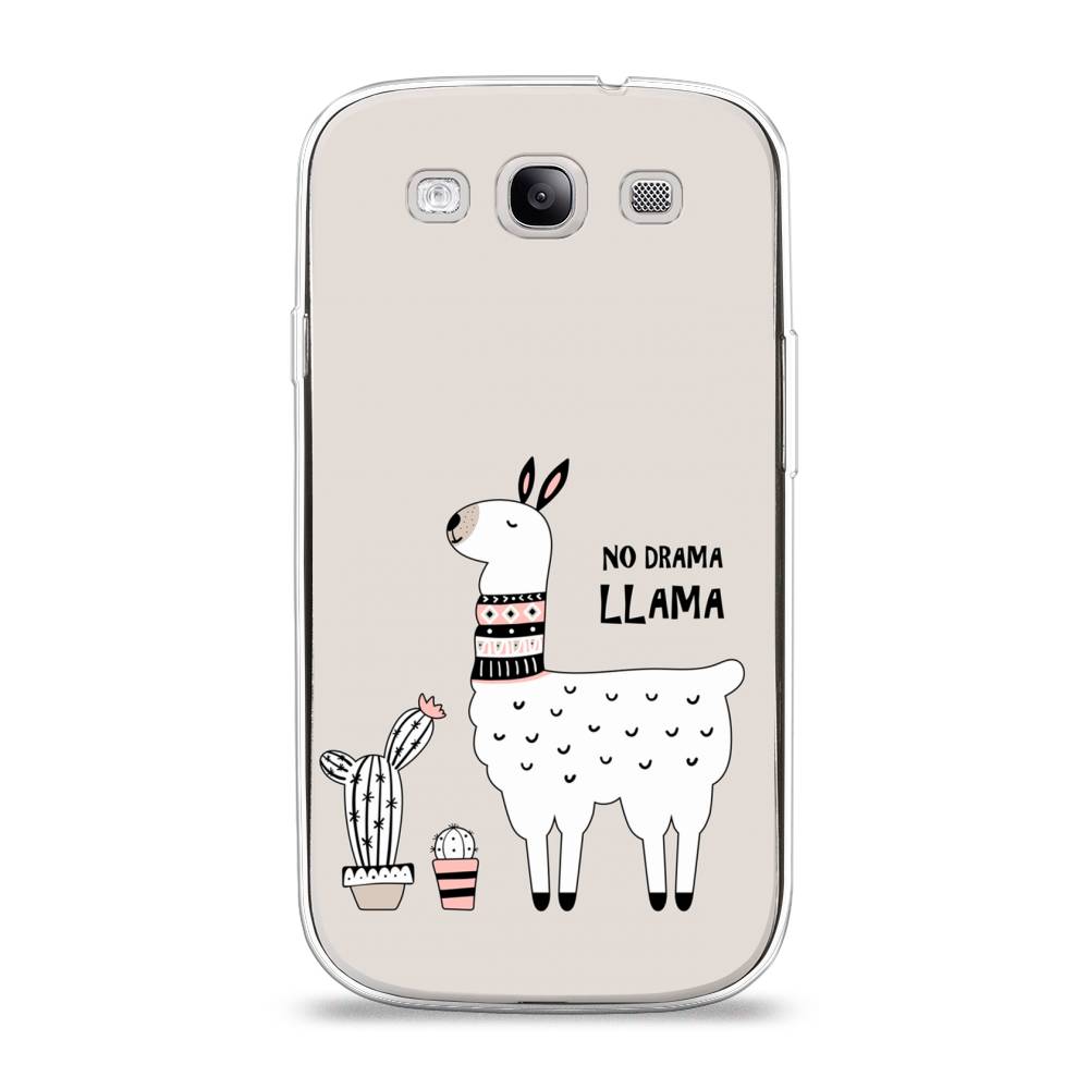 

Чехол Awog на Samsung Galaxy S3 / Самсунг S3 "No drama LLama", Бежевый;серый;белый, 23750-2