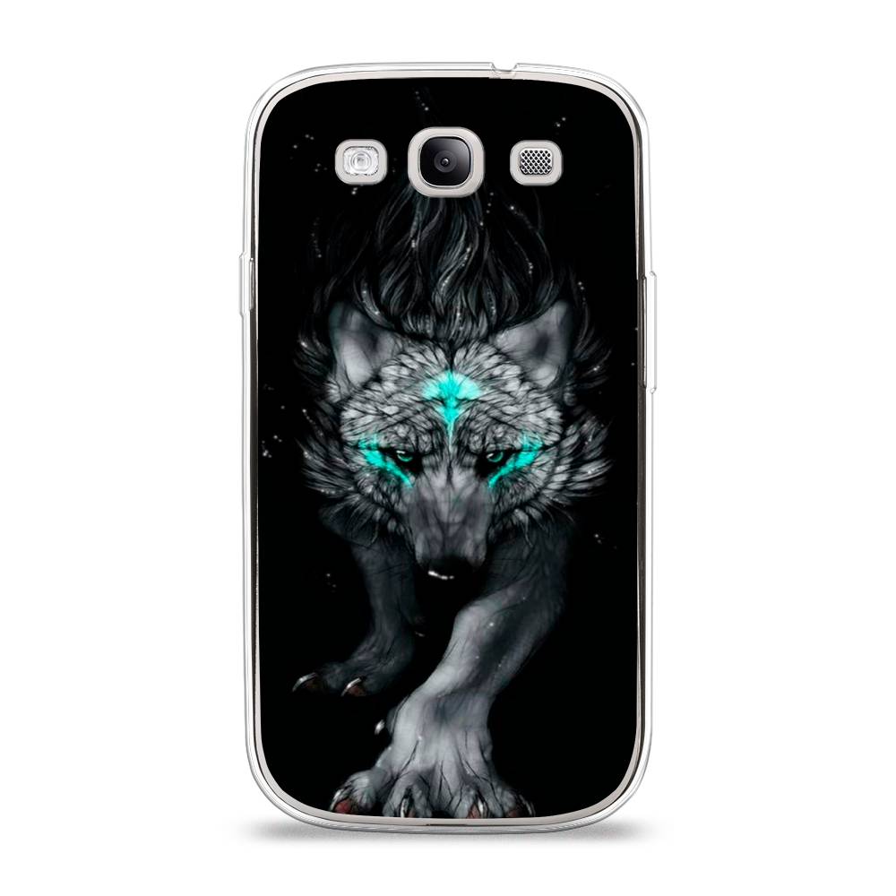 

Чехол Awog на Samsung Galaxy S3 / Самсунг S3 "Волшебный волк", Черный;серый, 23750-2