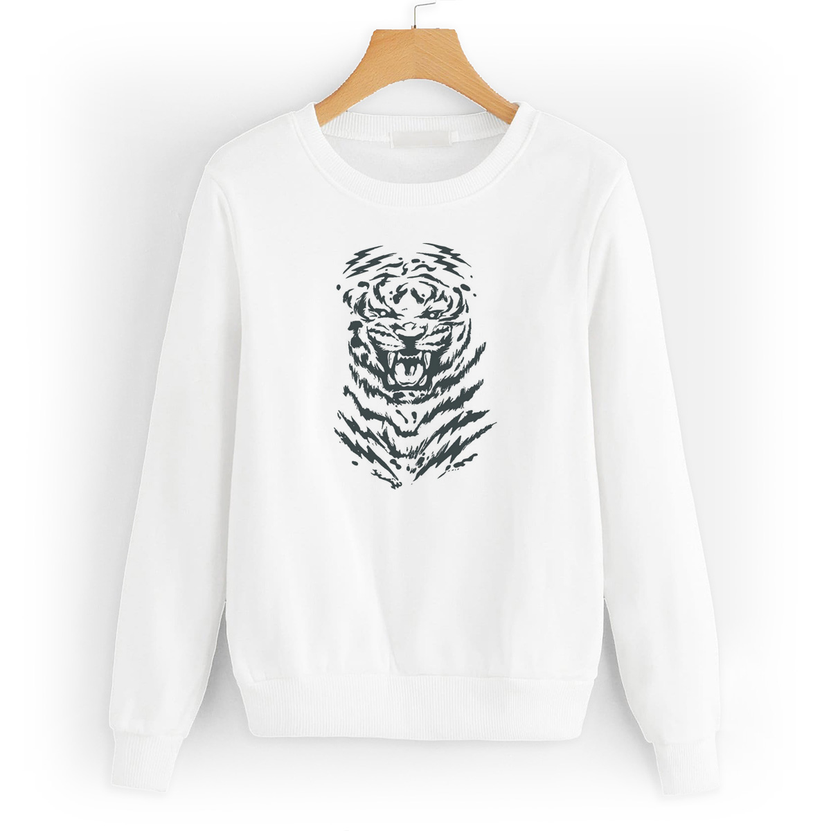 

Свитшот белый CoolPodarok Тигр, W0114303