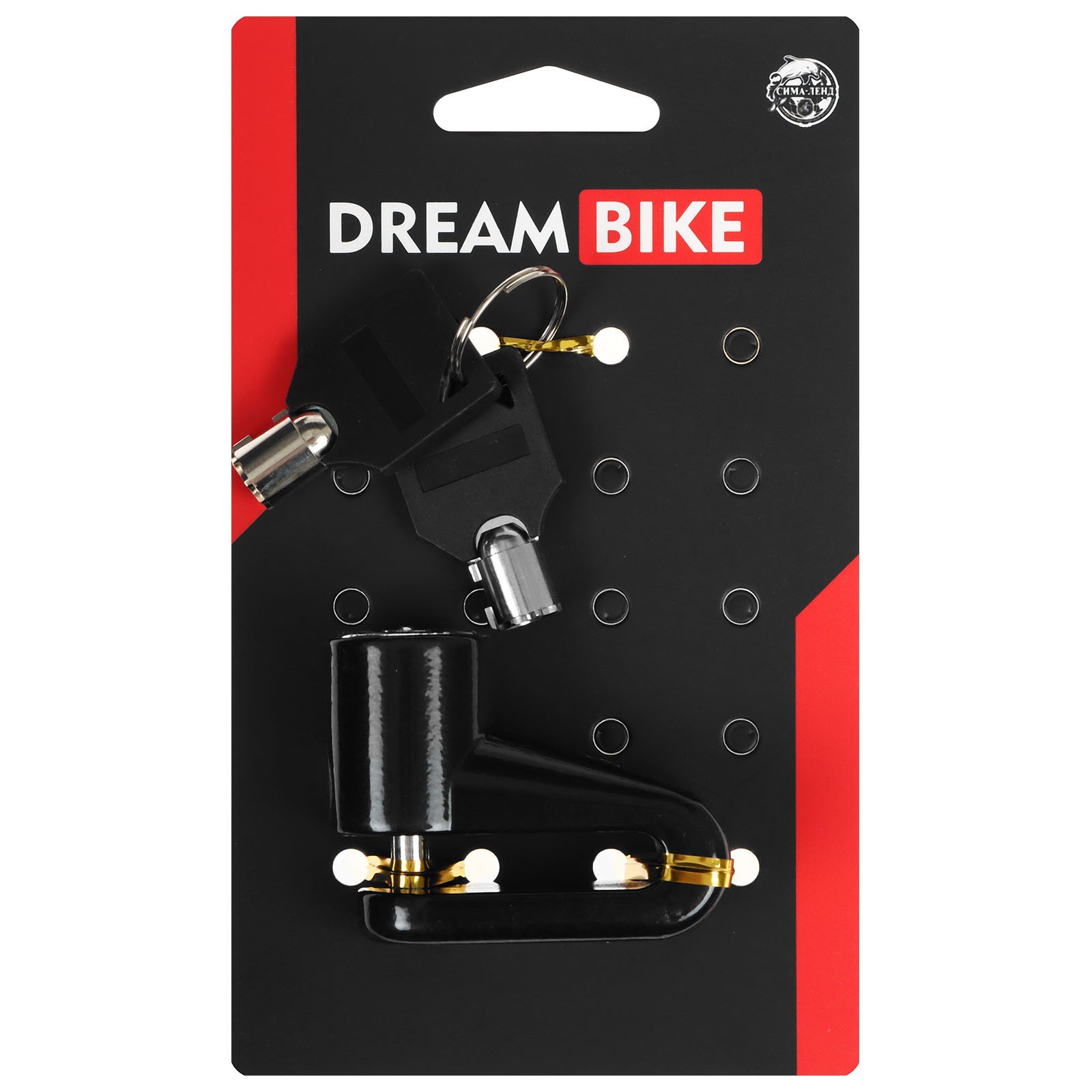 Велозамок Dream Bike дисковый тормоз черный