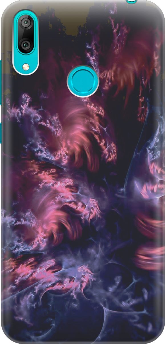 

Чехол на Huawei Y7 (2019) "Розово-фиолетовые молнии", Розовый;фиолетовый, 6188