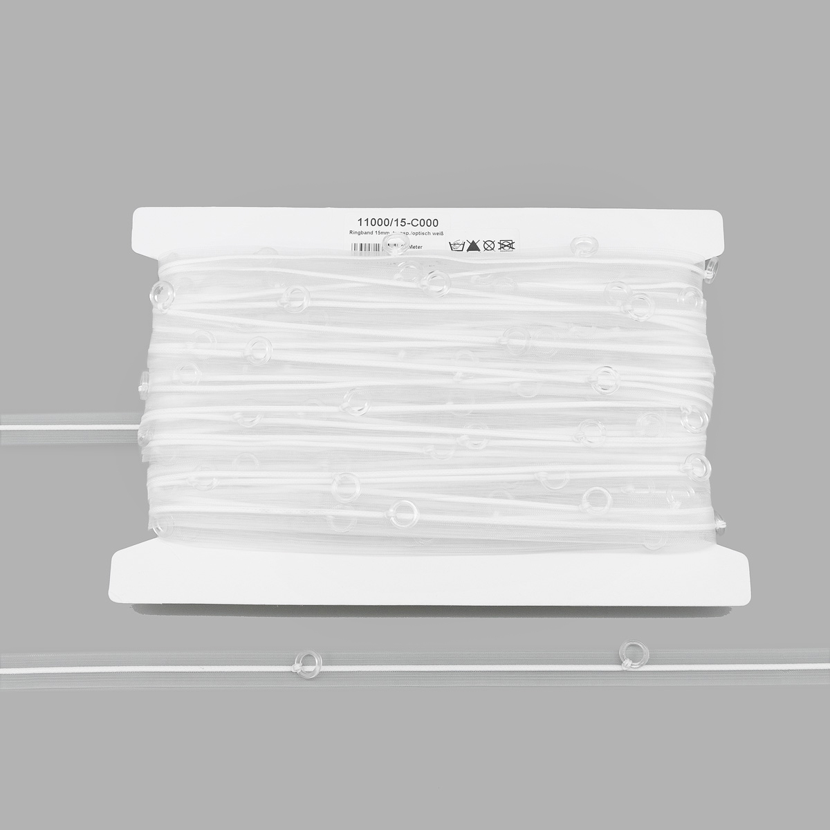 Тесьма шторная ПРОТОС, 70-11000/15, с колечками, 1,5 см*50 м