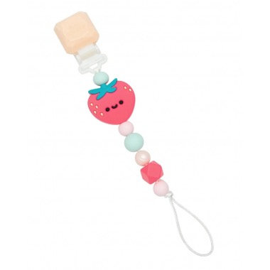 

Держатель для пустышки LouLou Lollipop Darling clip Strawberry DCLIPSTRAW, Держатель для пустышки Darling clip Strawberry