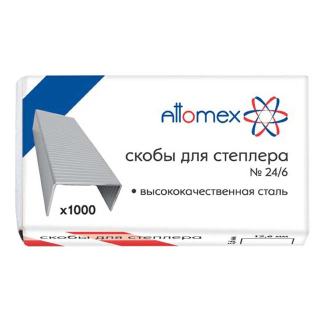 Скобы для степлера Attomex №24/6 1000 шт 4141300