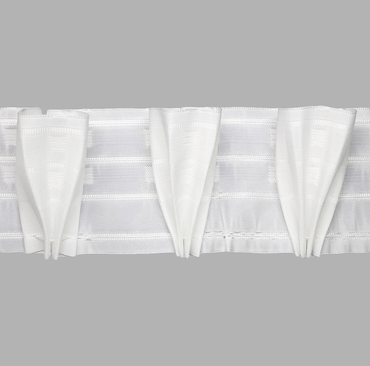 Тесьма шторная ПРОТОС, 10125-PU, тюльпан-рюмочка, 10 см*100 м