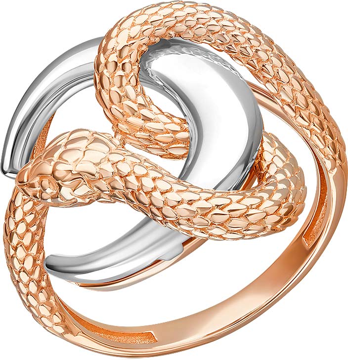 Кольцо из комбинированного золота р. 17 PLATINA jewelry 01-5781-00-000-1111
