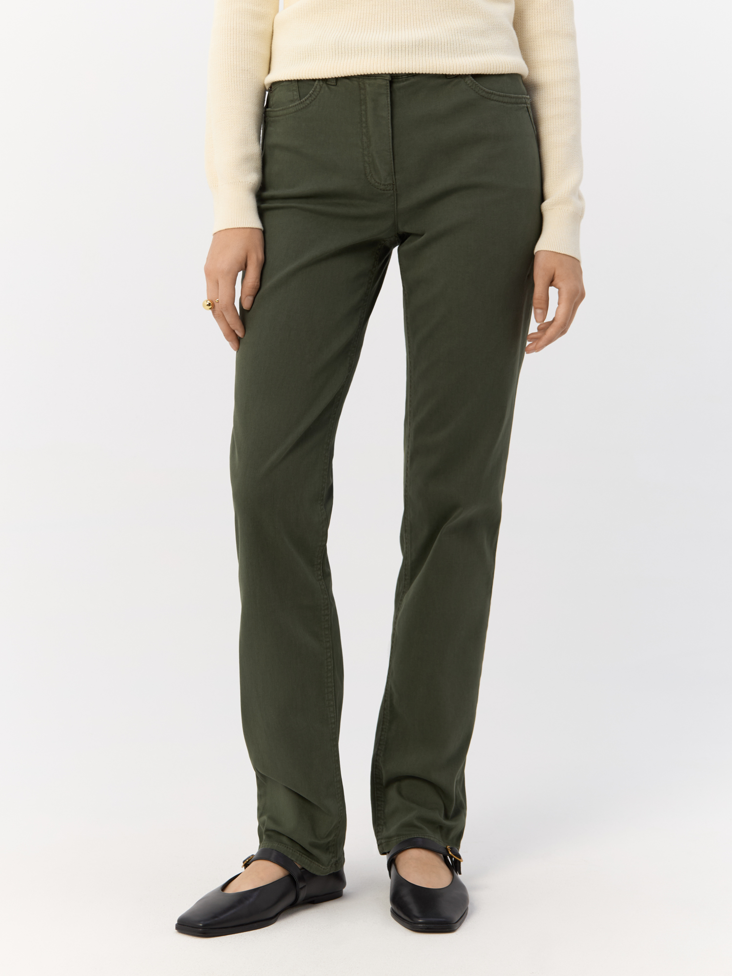 

Брюки женские Gerry Weber 122009-66870-50938-42R хаки 42, 122009-66870