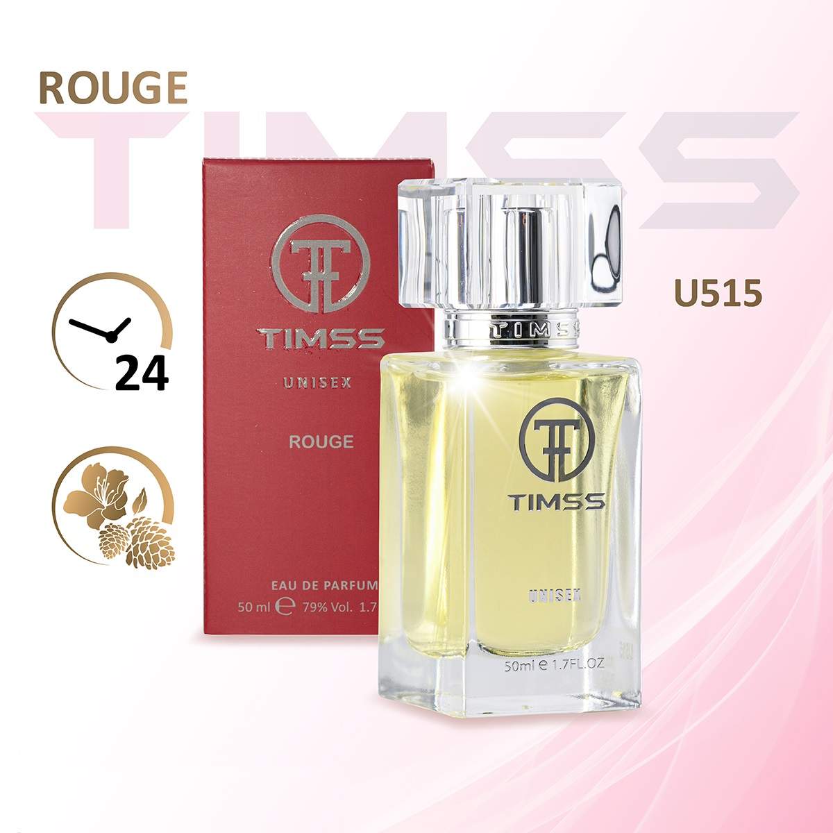 Духи унисекс Timss Rouge по мотивам Baccarat Rouge 540 50 мл