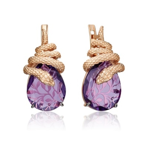 

Серьги из золота PLATINA jewelry 02-5290-00-203-1110, аметист, 02-5290-00-203-1110