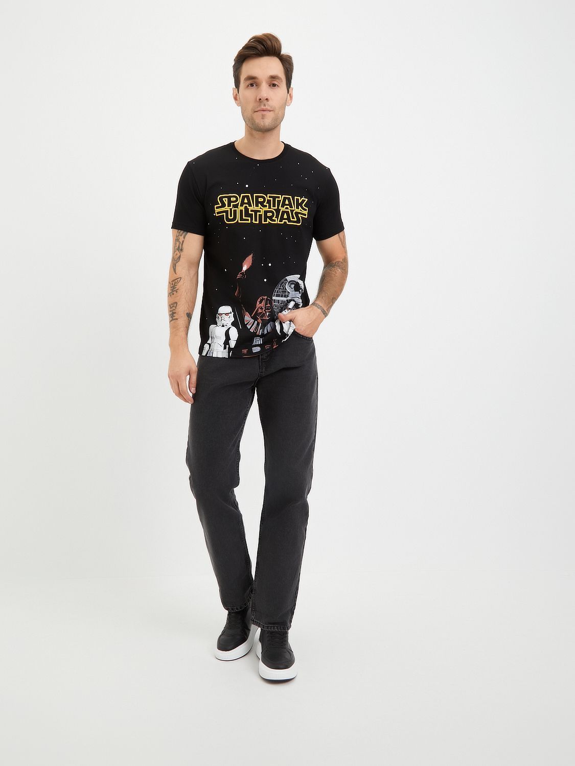 

Футболка мужская Спартак Star Wars черная 50 RU, Черный, Star Wars