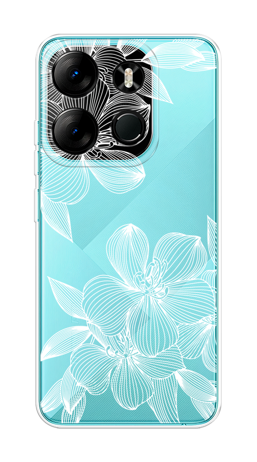 

Чехол на Tecno Spark Go 2023/Pop 7 Pro/Infinix Smart 7 "Крокус", Белый;прозрачный, 303450-1