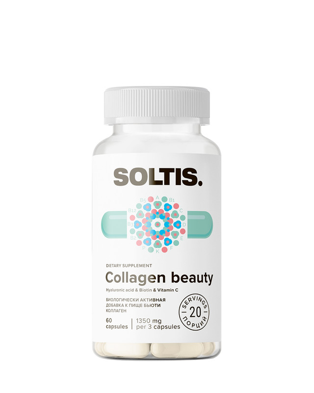 Купить Бьюти коллаген комплекс SOLTIS 570 мг капсулы 60 шт.