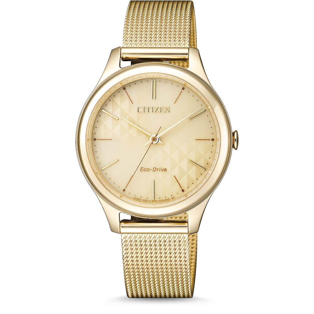 фото Наручные часы женские citizen em0502-86p золотистые