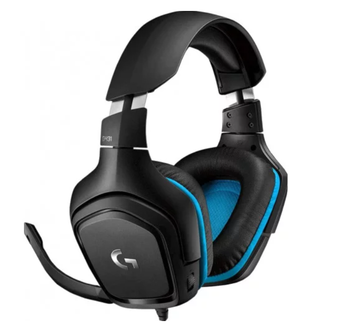 

Игровые наушники Logitech g431 черный (981-000772), g431