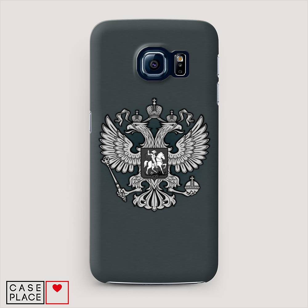 фото Чехол awog "герб россии серый" для samsung galaxy s7