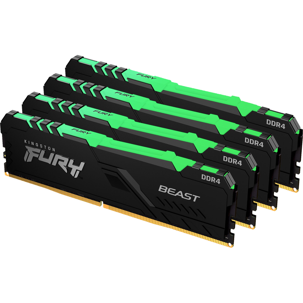 

Оперативная память Kingston Fury Impact (KF432C16BB1AK4/64) DDR4 4x16Gb 3200MHz, Fury Impact