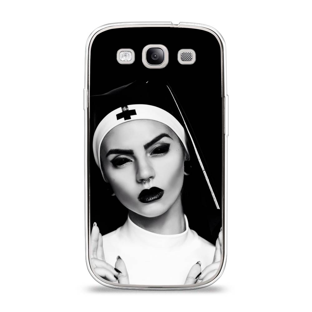 

Чехол Awog на Samsung Galaxy S3 / Самсунг S3 "Черная монашка", Серый;черный, 23750-9