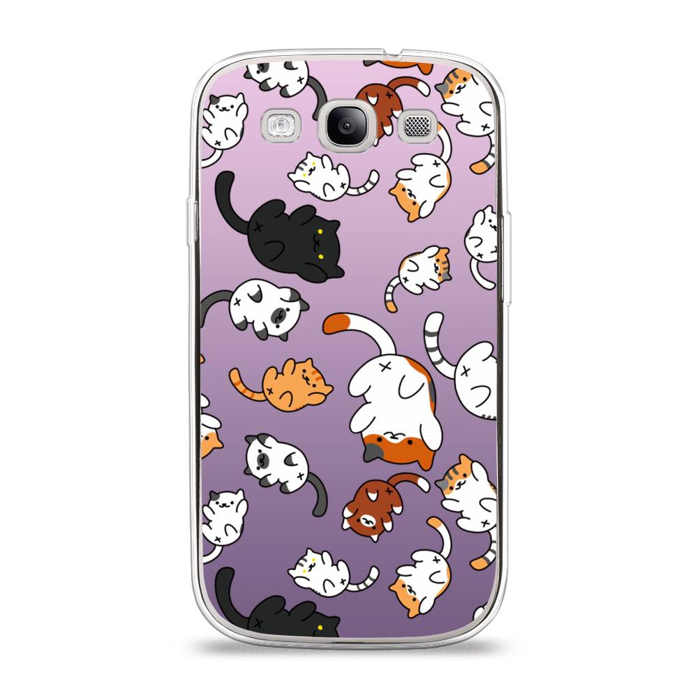 

Чехол Awog на Samsung Galaxy S3 / Самсунг S3 "Котопад", Фиолетовый;белый, 23750-7