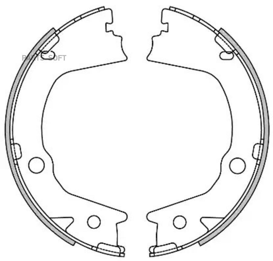 

460200 колодки Барабанные Hyundai Azera/Sonata 10-16 Remsa арт. 460200