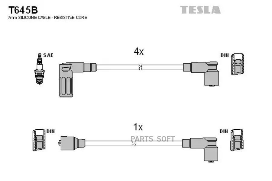 Провода Зажигания TESLA арт. T645B