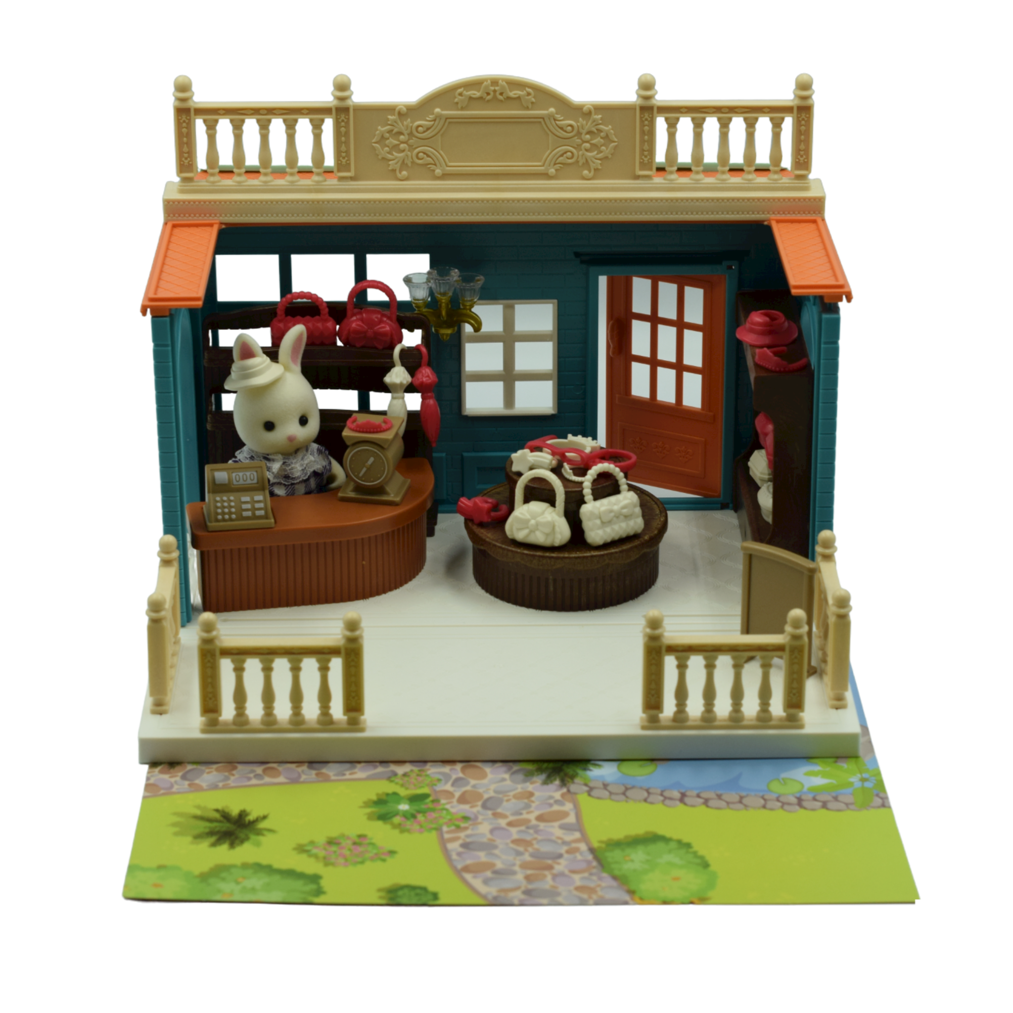фото Детский кукольный домик с мебелью и куклой фигуркой животного магазин бутик nobrand