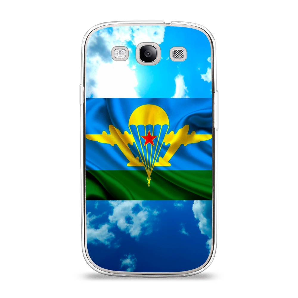 

Чехол Awog на Samsung Galaxy S3 / Самсунг S3 "ВДВ флаг в небесах", Синий;зеленый;желтый, 23750-5