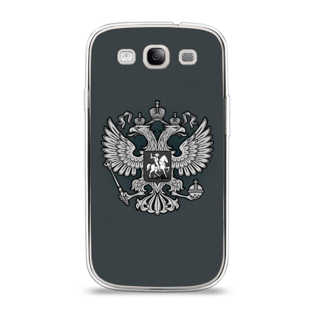 фото Чехол awog "герб россии серый" для samsung galaxy s3