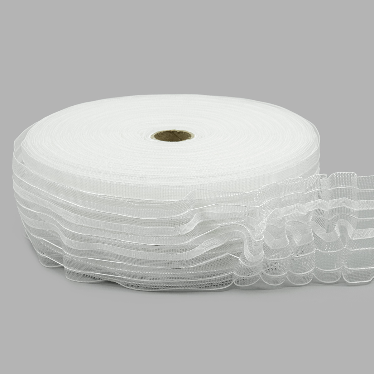 Тесьма шторная АЙРИС (С705М, 2705М, 6290М), капрон, буфы (вафельная), 6 см*50 м