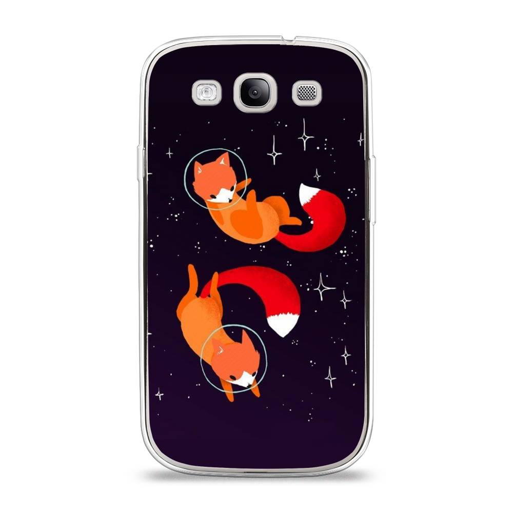 

Чехол Awog на Samsung Galaxy S3 / Самсунг S3 "Лисы космонавты", Оранжевый, 23750-4