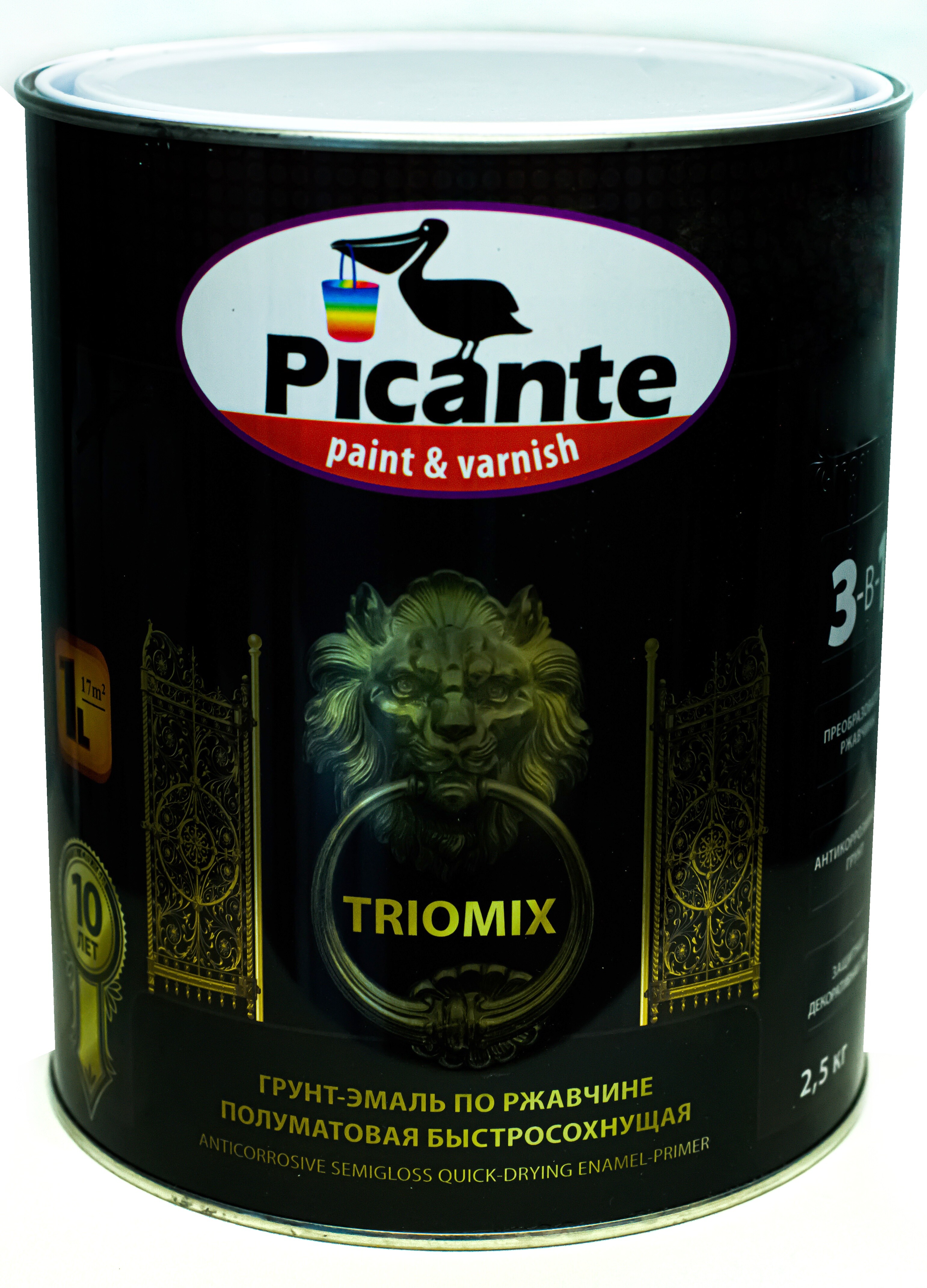 фото Грунт-эмаль по ржавчине picante triomix/10520-9005.gl