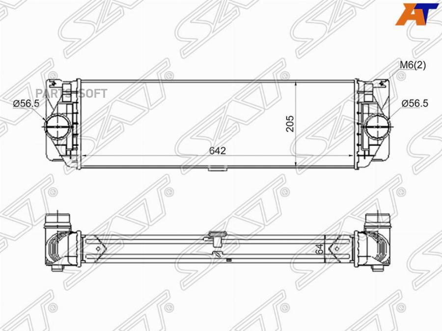 

Радиатор интеркулера mercedes sprinter 05- SAT STA9065010201