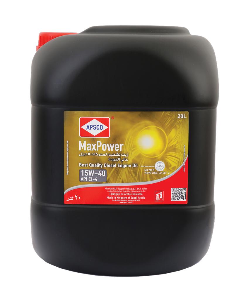 Моторное масло APSCO MaxPower DEO API CI-4 15W40 20л