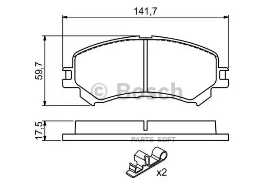 

Тормозные колодки Bosch передние 986494720