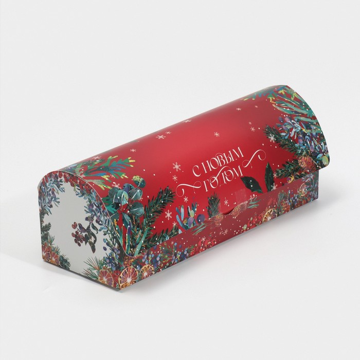 

Коробка под кекс Дарите Счастье С Новым годом! 9 х 9 х 24,5 см 5 шт, Разноцветный
