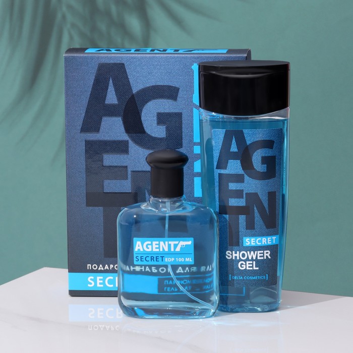 Набор для мужчин Delta Cosmetics Agent Secret гель для душа 250 мл парфюмерная вода 100 мл бусины для творчества пластик цилиндр морской зелёный набор 20 гр 0 6х0 6х0 5 см