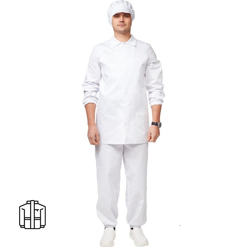 

Куртка рабочая NoBrand 661366 белый 48-50, 182-188