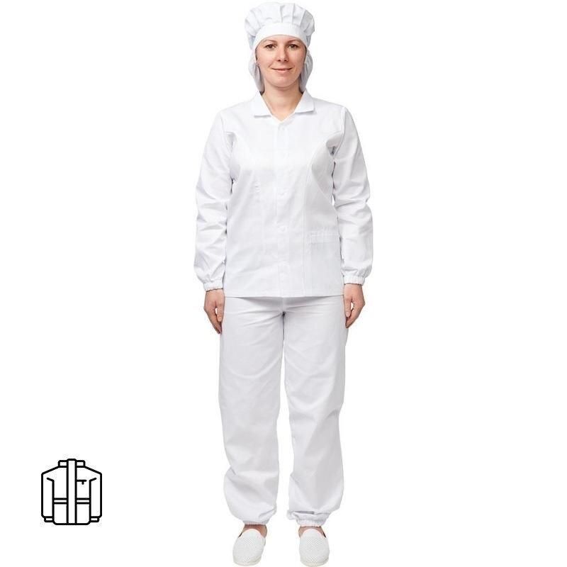 

Куртка рабочая NoBrand 661358 белый 56-58, 170-176